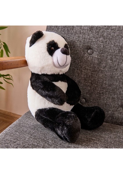 Soft Panda Figürlü Yastık - Siyah / Beyaz - 35 cm modelleri