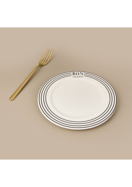 Kitchen Elegant Curves Porselen Pasta Tabağı - Siyah / Beyaz - 20 cm fiyatları