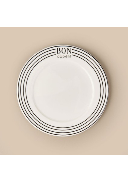 Kitchen Elegant Curves Porselen Pasta Tabağı - Siyah / Beyaz - 20 cm modelleri