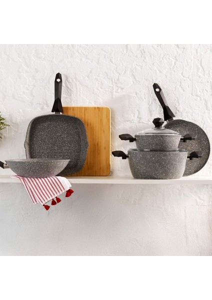 Cory Yanmaz Yapışmaz Derin Tencere - Gri / Siyah - 20 cm modelleri
