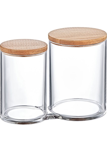 Up Ahşap Kapaklı 2'li Pamuk Kutusu modelleri