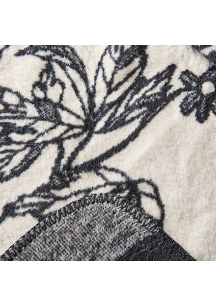 Soft Davi Pamuklu Tek Kişilik Battaniye - Ekru / Antrasit - 150X200 cm modelleri