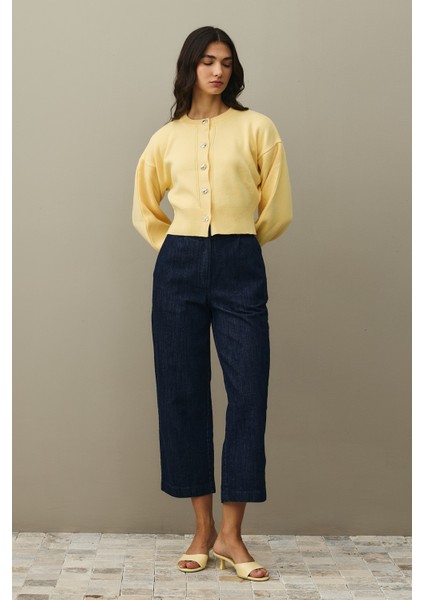 Dore Düğmeli Triko Hırka Sarı fiyatları