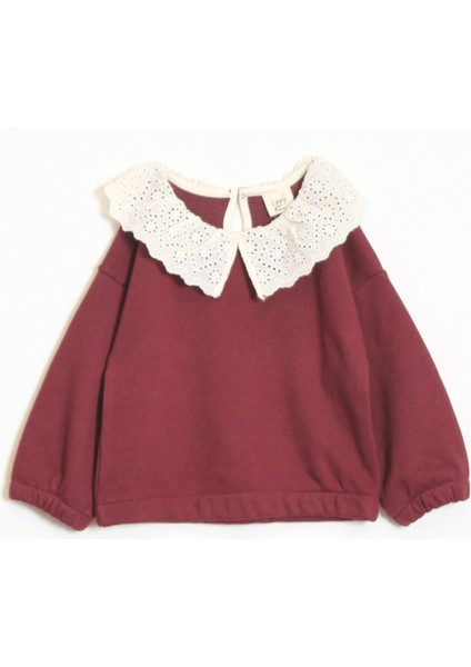 Kız Çocuk Yakalı Kalp Desenli Takım fiyatları