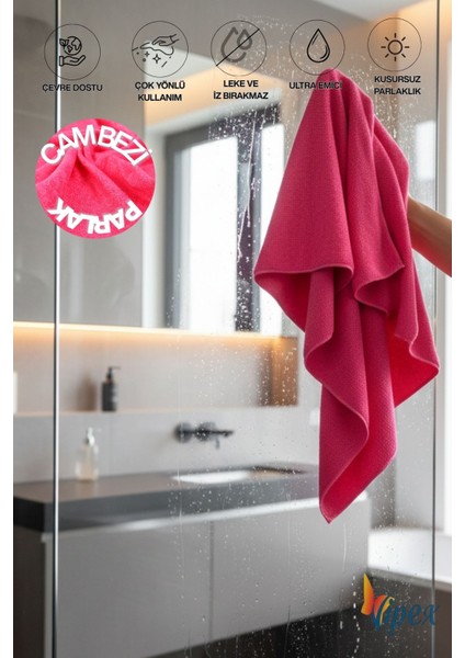 2'li 50X70 Üniversal 320 Doku Parlak Cam Bezi