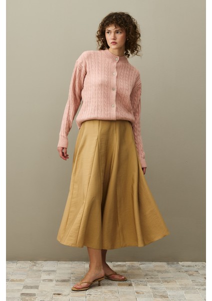 Saç Örgü Crop Hırka Pembe modelleri