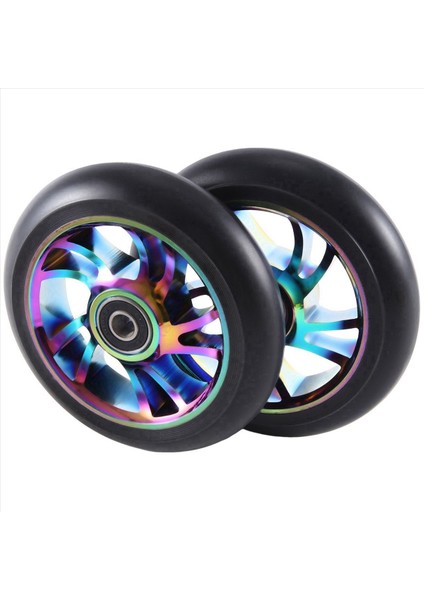 2 Adet 110 mm Renkli Alüminyum Akrobasi Scooter Tekerlekleri Scooter Scooter (Yurt Dışından) modelleri