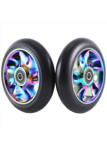 2 Adet 110 mm Renkli Alüminyum Akrobasi Scooter Tekerlekleri Scooter Scooter (Yurt Dışından) indirimleri