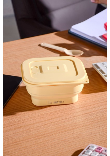 Larry Hava Sızdırmaz Kare Katlanabilir Silikon Saklama Kabı 500 ml | Sarı fiyatları