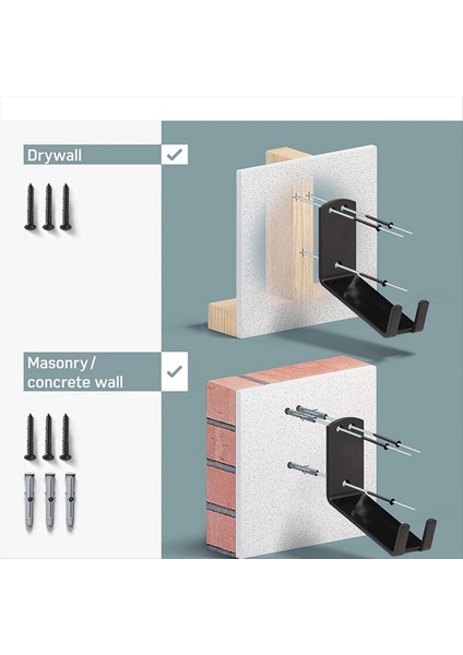 Duvara Monte Bisiklet Pedalı Ağır Hizmet Tipi Sabit Kancalı Saklama Braketi (Yurt Dışından) fırsatları