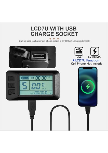 USB Arayüzlü Sm Konnektörlü Elektrikli Bisiklet Ekranı (Yurt Dışından) fırsatları