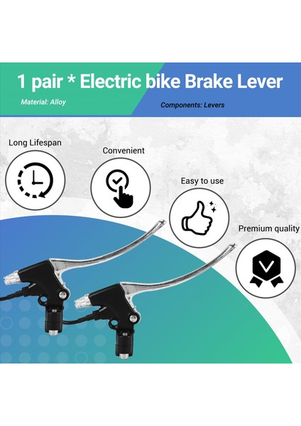 Elektrikli Bisiklet Scooter Için 1 Çift Elektrikli Bisiklet Fren Kolu Parçası (Yurt Dışından) indirimleri