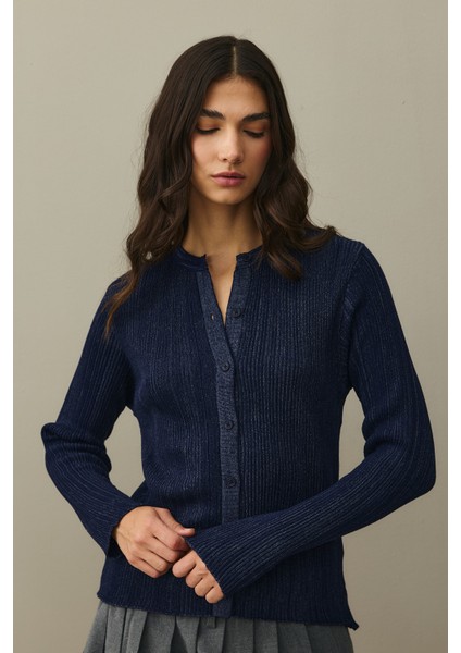 Simli Fitilli Hırka Lacivert fırsatları