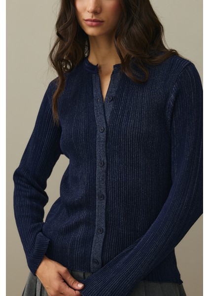 Simli Fitilli Hırka Lacivert indirimleri