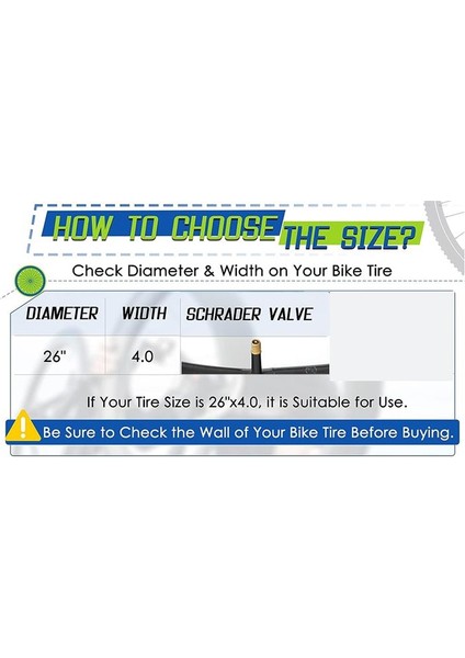 2'li Paket 26X4.0 Kalın Bisiklet Lastiği Av 32 mm Valfli, Bisiklet Lastikleri (Yurt Dışından) fiyatları