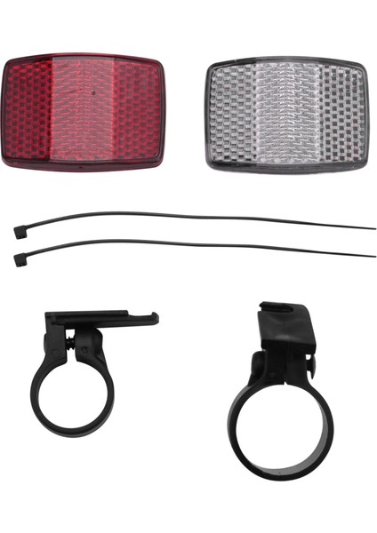 1 Çift Bisiklet Far Reflektörü Ön Arka Gidon ve Sele Çubuğu Için (Yurt Dışından)