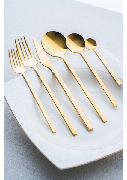 Camila 72 Parça Gold Çatal Kaşık Bıçak Takımı