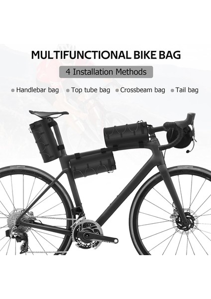 Su Geçirmez Fermuarlı Bisiklet Gidon Çantası, Siyah (Yurt Dışından) indirimleri