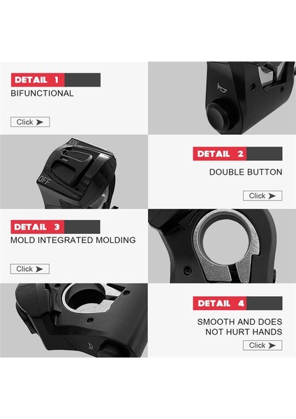 DK240 3'ü 1 Arada Elektrikli Bisiklet Korna Anahtarı (Yurt Dışından) indirimleri