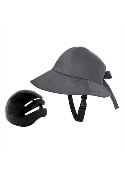 Bisiklet Kaskı Şapka Şeklinde Kask Balıkçı Şapkası Kadınlar Için Güneş Şapkası (Yurt Dışından)