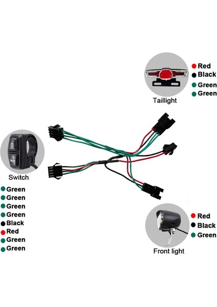 Elektrikli Bisiklet 36V 48V Far Ön Farlar Arka Uyarı Işıkları (Yurt Dışından) indirimleri