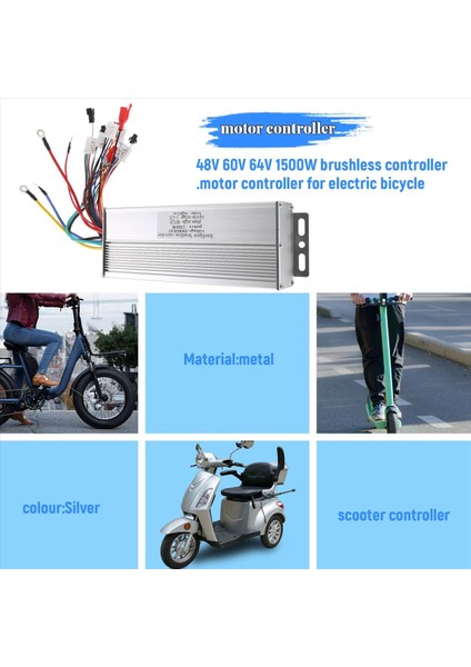 Elektrikli Bisiklet/scooter Için 48V 60V 64V 1500W Fırçasız Kontrol Cihazı (Yurt Dışından) indirimleri
