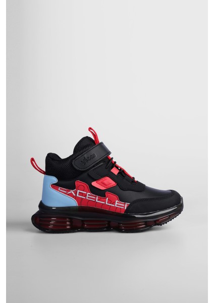 Heel Havalı Taban Erkek Okul Öncesi Siyah Bot