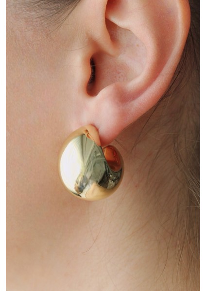 Vip Çelik 14K Küre Model Küpe