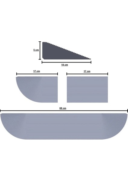 - 5cm x 68CM Kapı Eşik Rampası (( Gri )) Tüm Robot Süpürge ve Tekerlekli Sandalye'ler Için…. modelleri