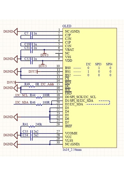 0.96" Mavi OLED Display fiyatları