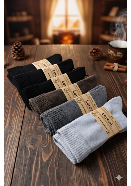 Organik Pamuk Erkek Kışlık Çorap Dikişsiz Soft Yıkamalı 6'lı Paket modelleri