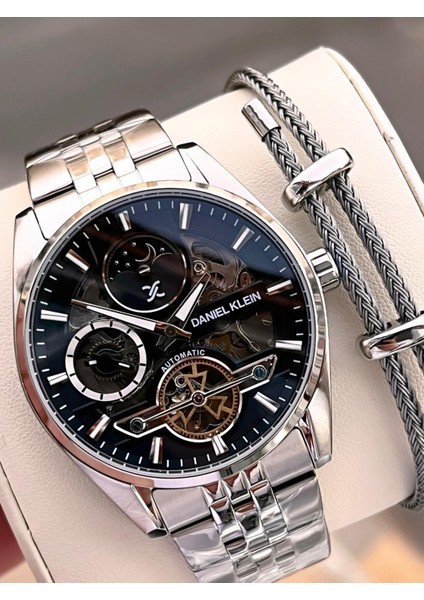 Otomatik Mekanizma Mehtap ve Güneş Kadranlı 2 Yıl Garantili Erkek Kol Saati OTM.14266.2