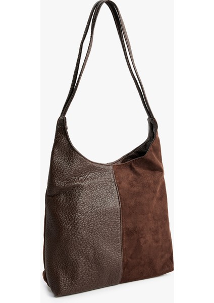 Suni Deri Detaylı Süet Görünümlü Hobo Çanta fiyatları