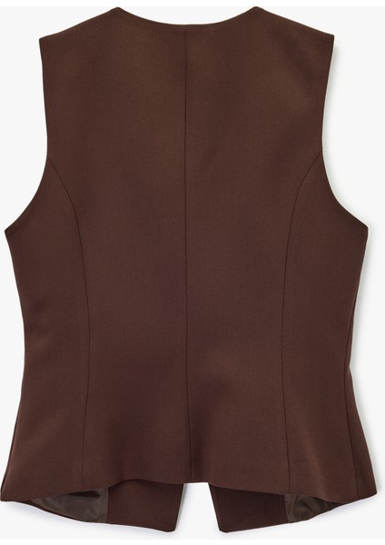 Bisiklet Yaka Düğmeli Slim Fit Blazer Yelek fiyatları