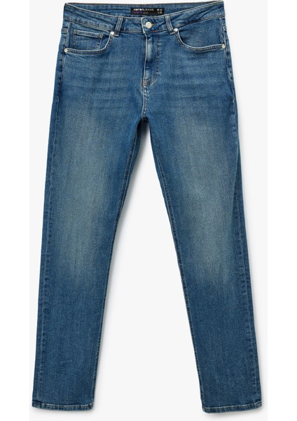 Normal Bel Pamuklu Slim Fit Jean Pantolon - Brad Jean