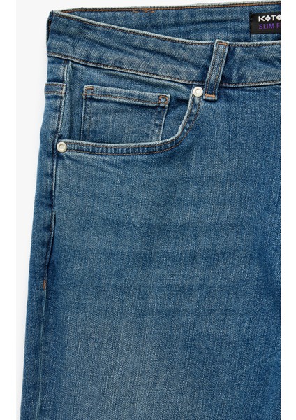 Normal Bel Pamuklu Slim Fit Jean Pantolon - Brad Jean fırsatları