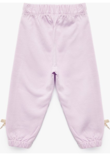 Pamuklu Beli Lastikli Fiyonk Detaylı Şardonlu Jogger Eşofman Altı fiyatları