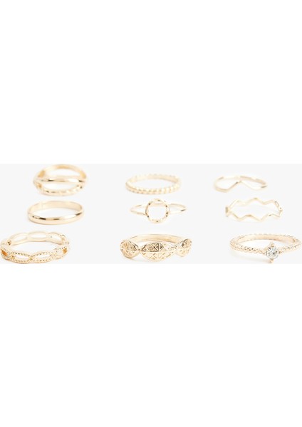 Taş Detaylı 9'lu Yüzük Seti fiyatları