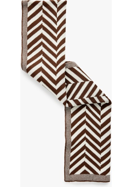 Balıksırtı Desenli Uzun Atkı