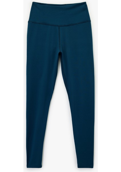 Yüksek Bel Slim Fit Dikiş Detaylı Spor Tayt