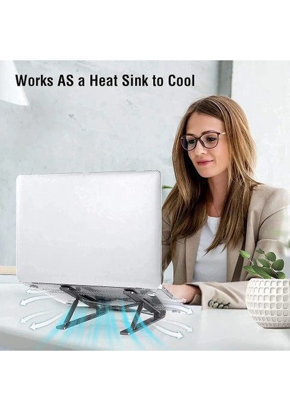Katlanabilir Laptop Standı, Metal Dizüstü Bilgisayar Standı, Macbook, Notebook, 10-17 Inç Laptop Uyumlu, Taşınabilir Ergonomik Gümüş Bilgisayar Standı modelleri