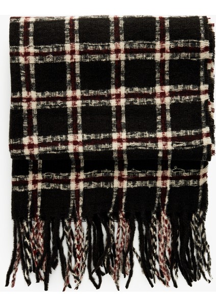 Püsküllü Ekoseli Uzun Atkı fiyatları