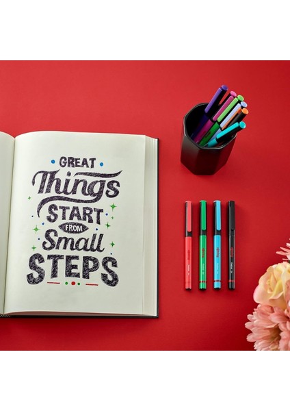 Fineliner Keçeli Uçlu, 0,4 Mm, Karışık Renkli 10'lu, Dayanıklı fiyatları