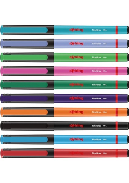 Fineliner Keçeli Uçlu, 0,4 Mm, Karışık Renkli 10'lu, Dayanıklı modelleri