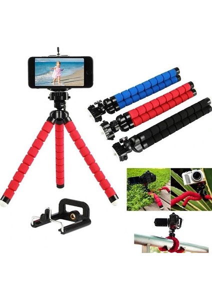 Buğz Ahtapot Selfie Tripod Telefon Tutucu Akrobat Stand Çubuğu
