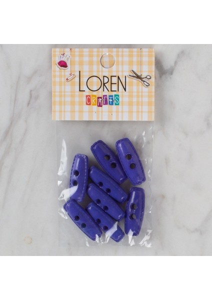Loren Crafts Saks Mavi 8 Li Çoban Düğmesi - 88