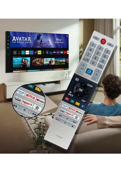 Toshıba CT-8561 Android LED Tv Kumanda Toshıba Toshiba 43UK3163DG 50UK3163DG 55UK3163DG 65UK3163DG fiyatları