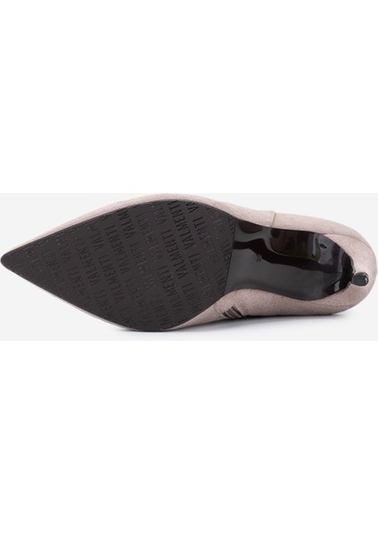 Kadın Hakiki Deri Vizon Süet Topuklu Bot 1074 2334 Bn Bot SK25-26 Vızon Suet indirimleri