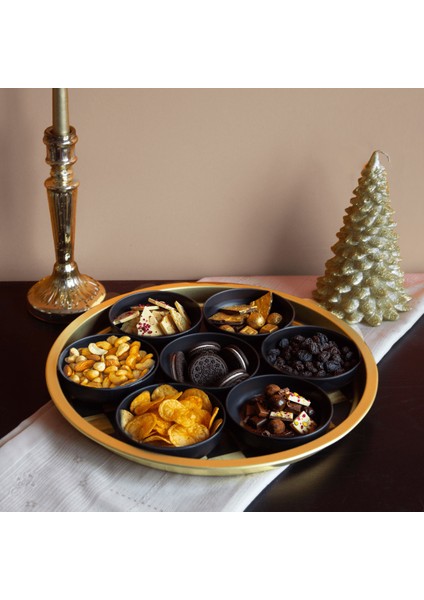 Home 7'li Çerezlik ve Tepsi Seti - Dama modelleri