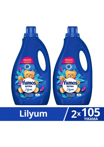 Extra Konsantre Çamaşır Yumuşatıcısı Lilyum 105 Yıkama 2520ML X2